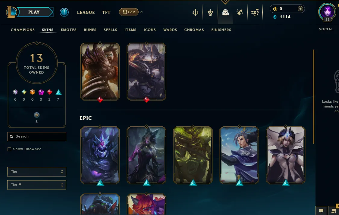 EUNE ⭐ Season 16 (New) ⭐ Emerald 1 (67 LP) ⚔ 100% WR ⸱ 13 Skins ⸱ 🚀 High MMR 🚀 Full Access 🔑 Instant Delivery
